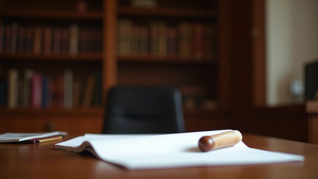 Notářská kancelář se stropem z tmavého dřeva, profesionální pracovní prostor